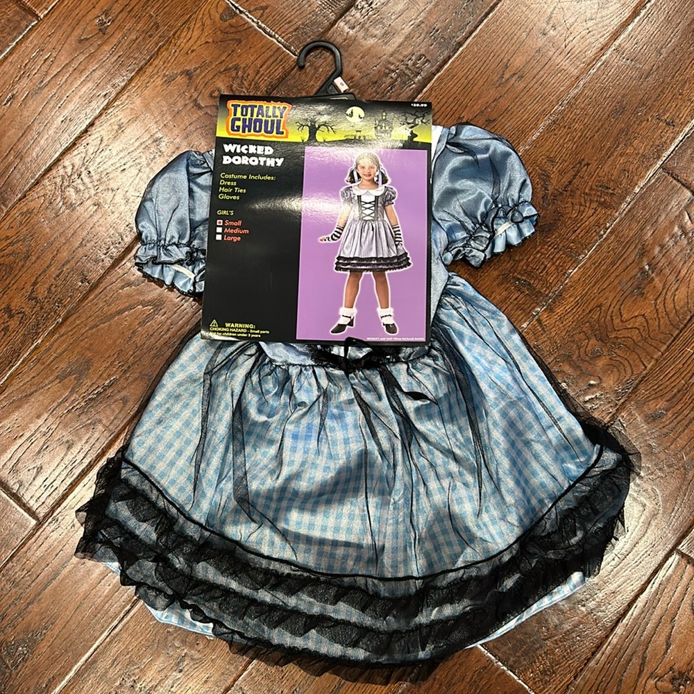 Totally Ghoul Girl’s Wicked Dorothy Costume Size Small NEW